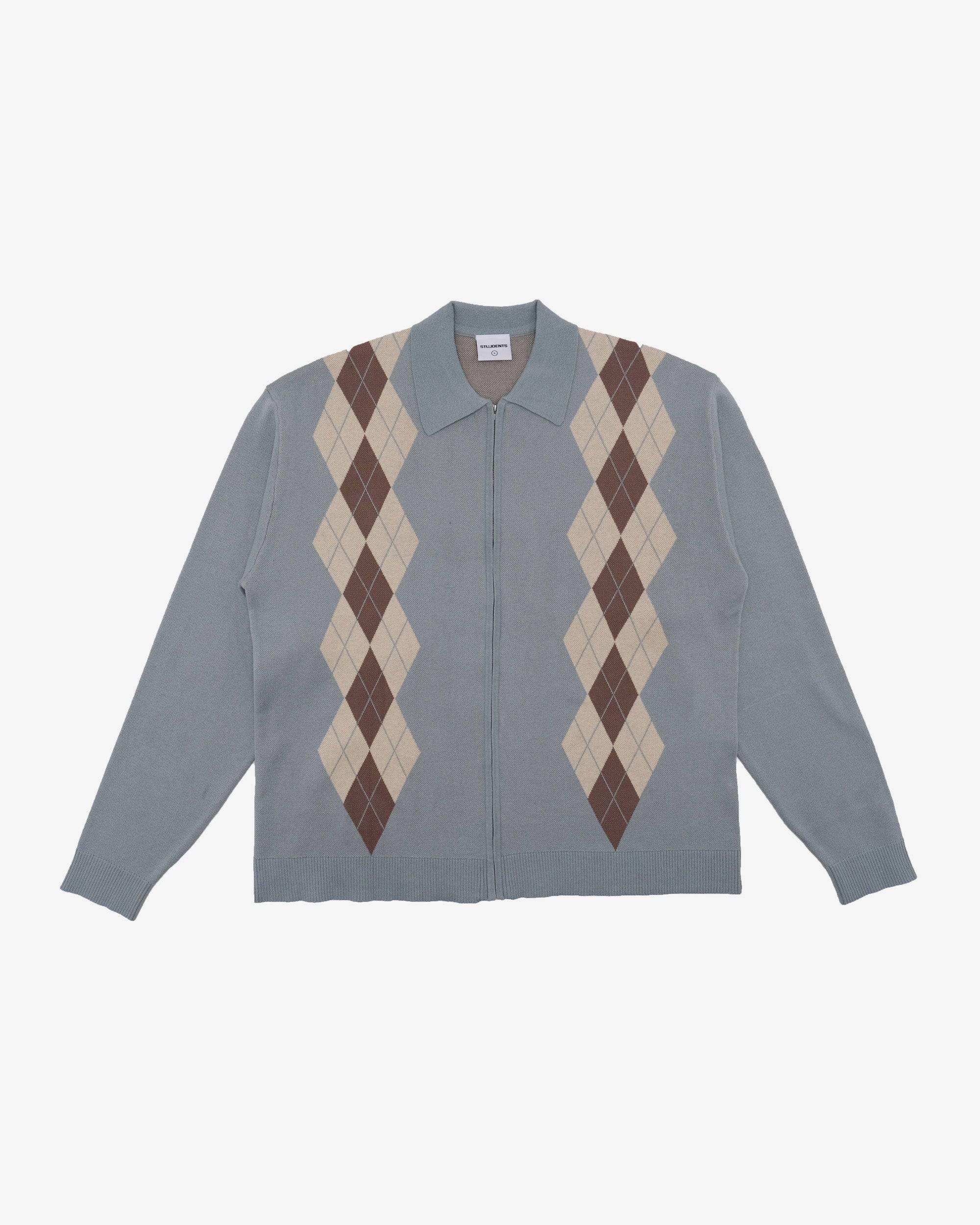 Wright Knitted L/S Polo Sweater - Students Golf