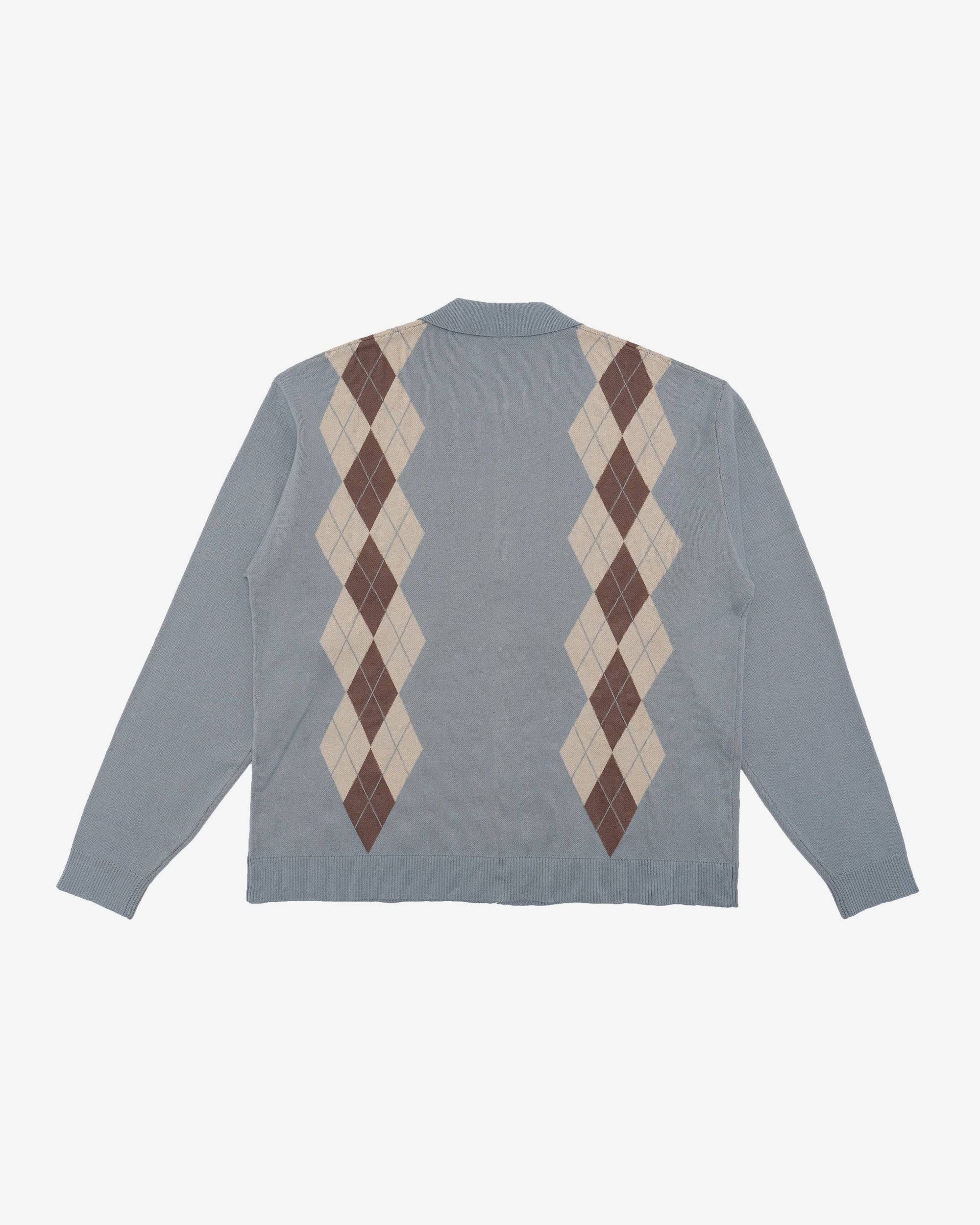 Wright Knitted L/S Polo Sweater - Students Golf