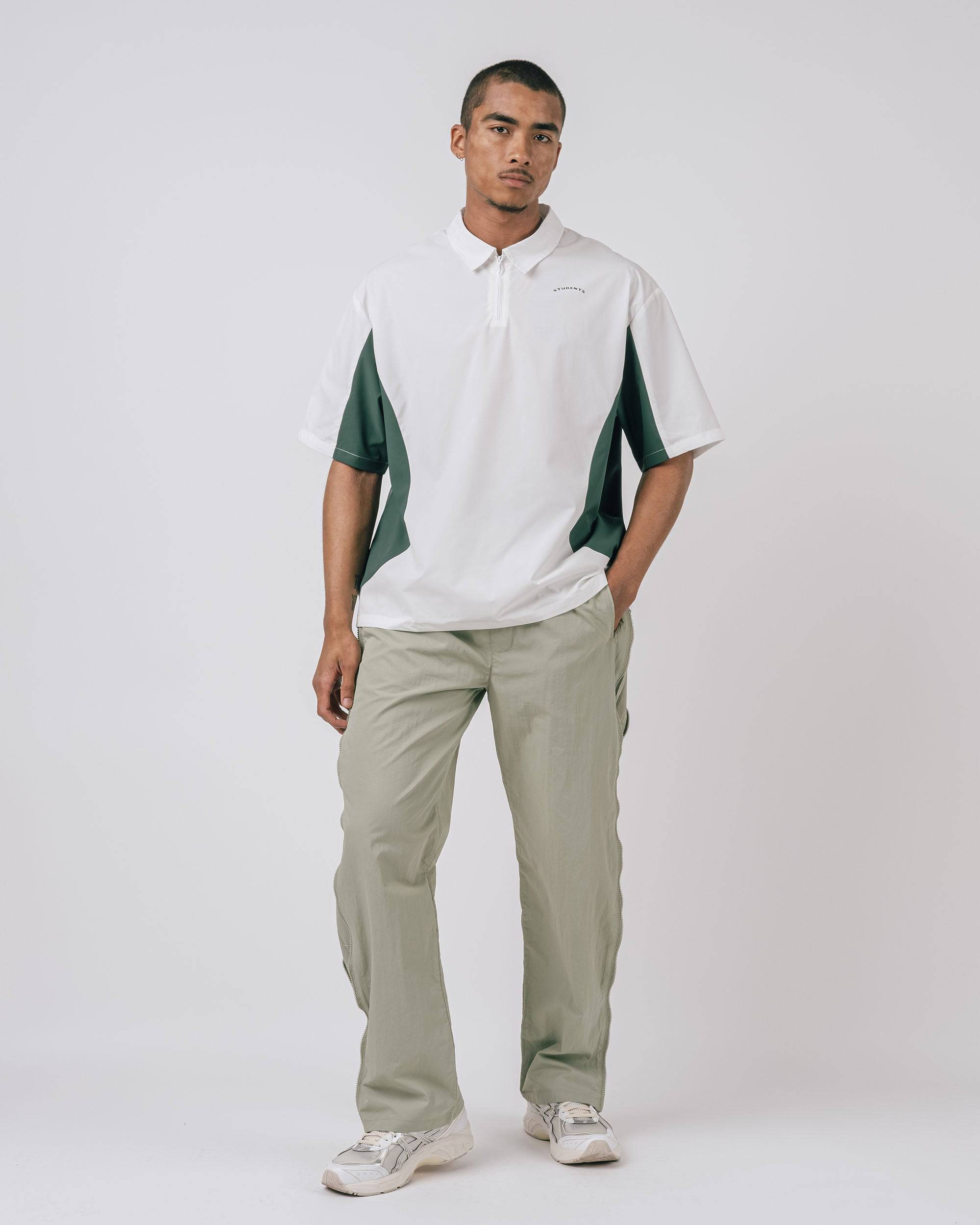 Linwood S/S Poplin Zip Polo - Students Golf