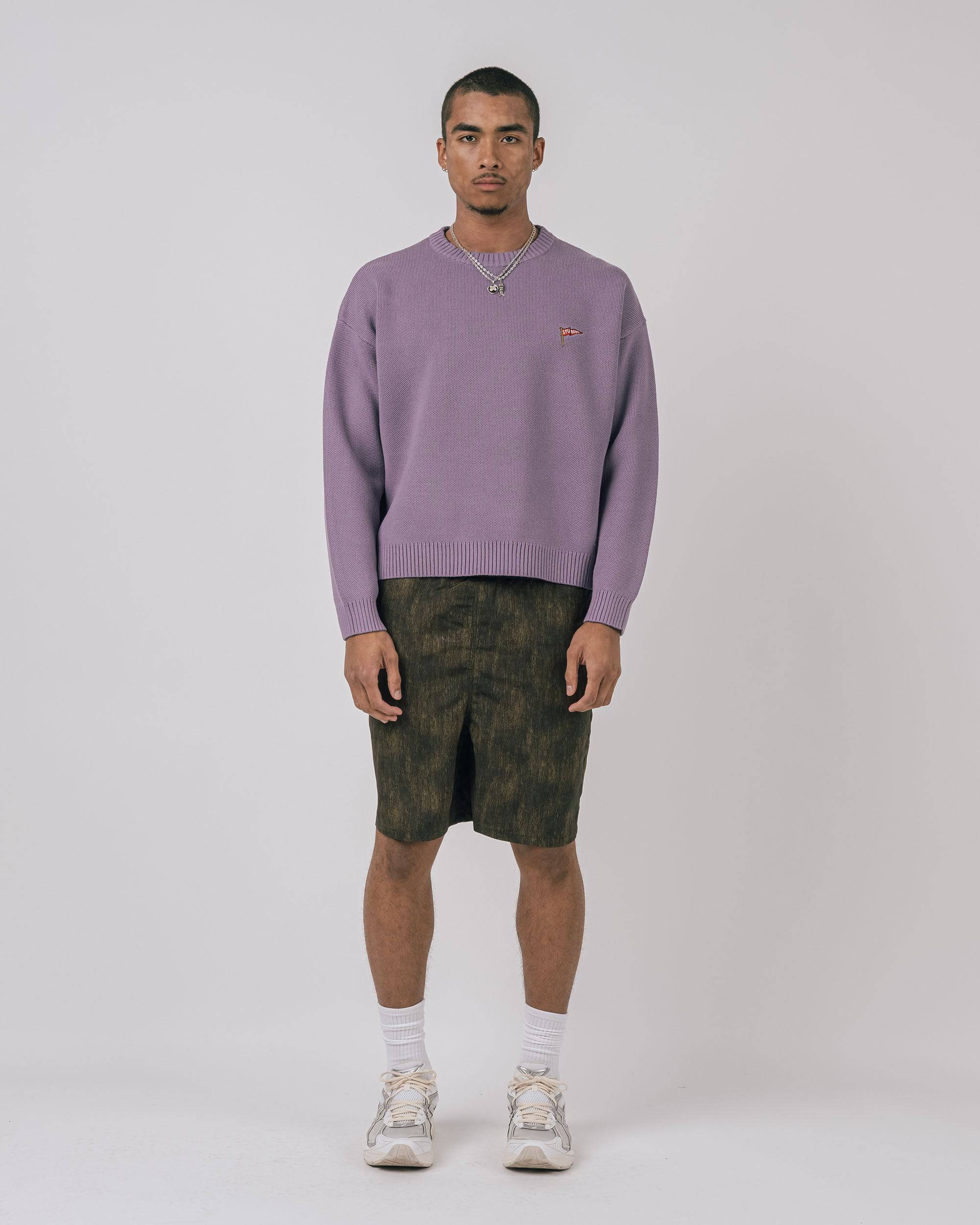 Rains L/S Cable Knit Crewneck Sweater - Students Golf