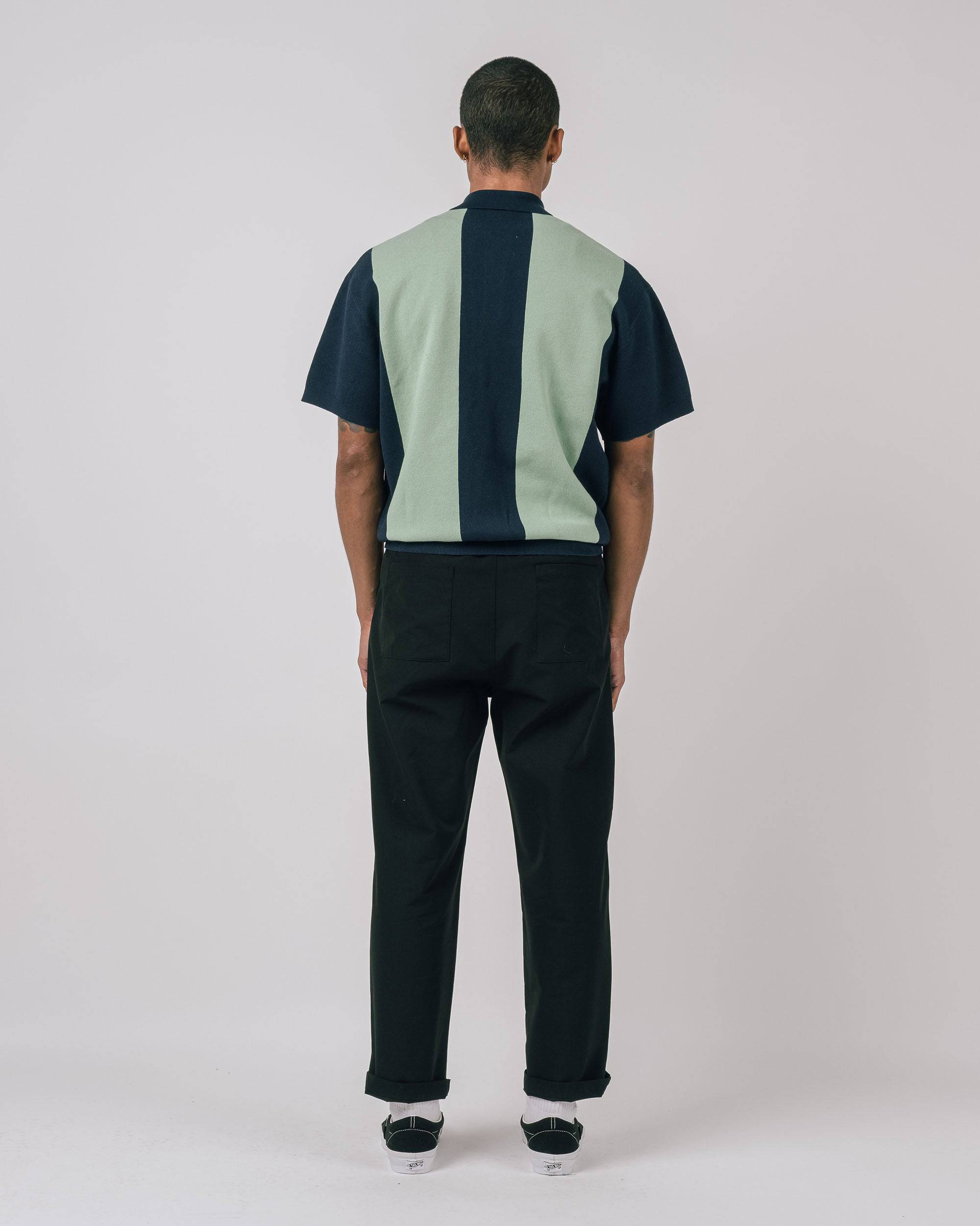 Browne Knit Polo Sweater in navy - front view