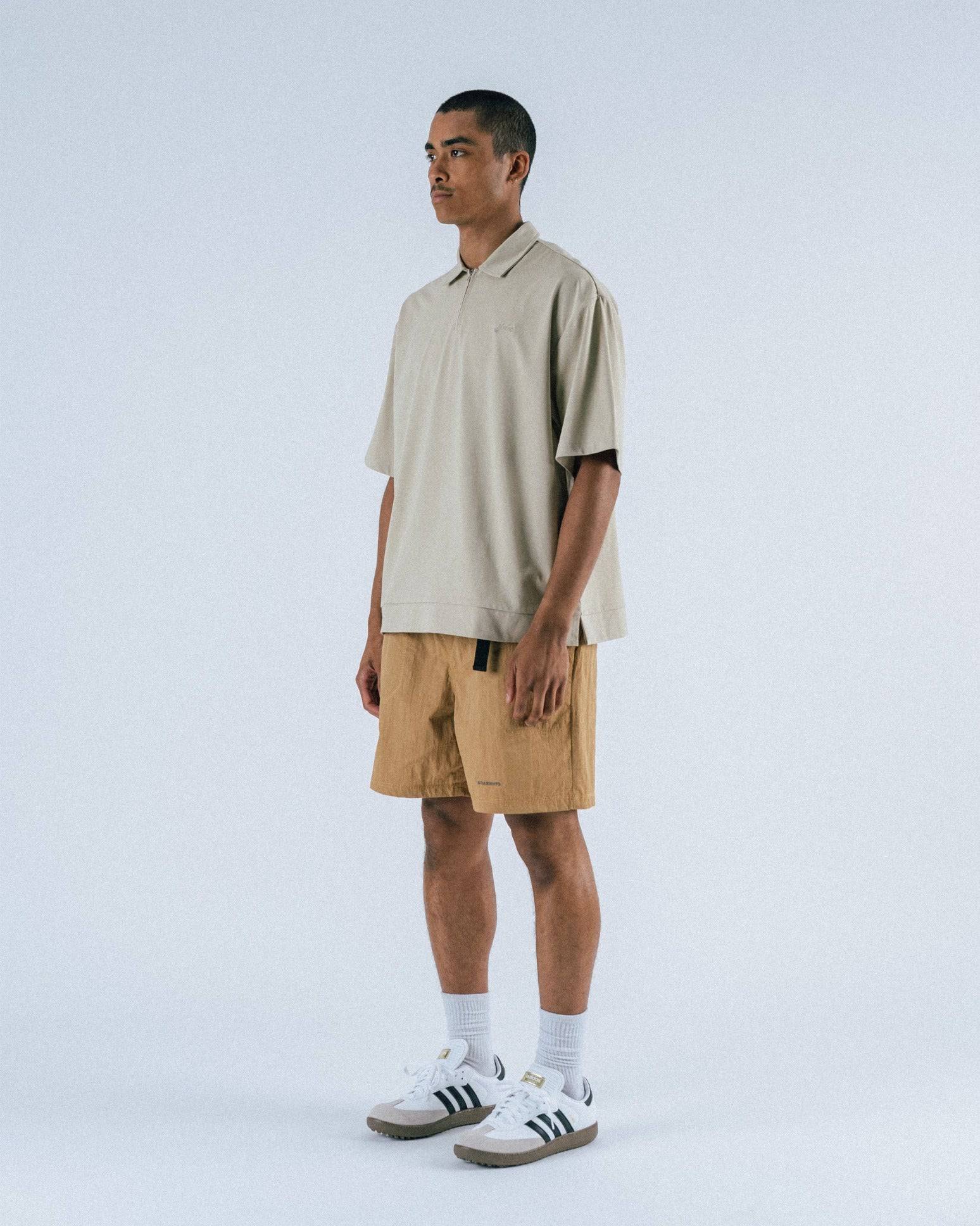 Lanser S/S Jersey Zip Polo Shirt - Students Golf