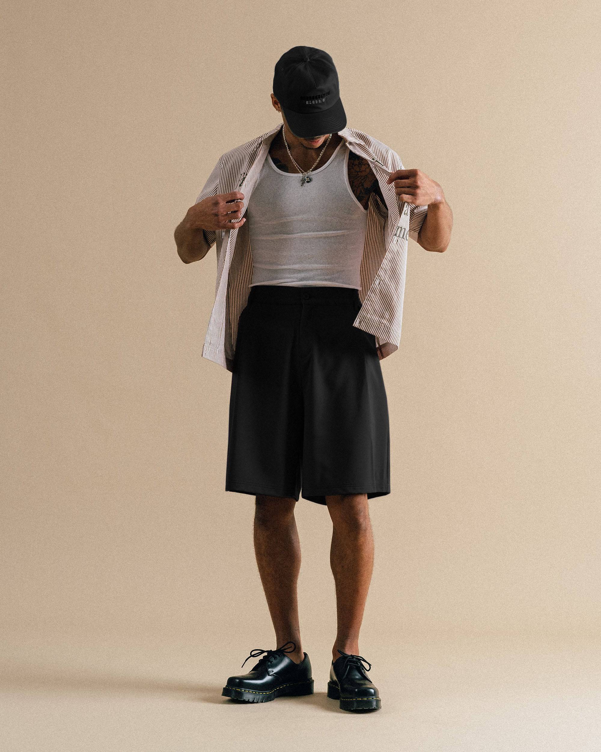 Calculus Baggy Slack Pleated Shorts - Students Golf