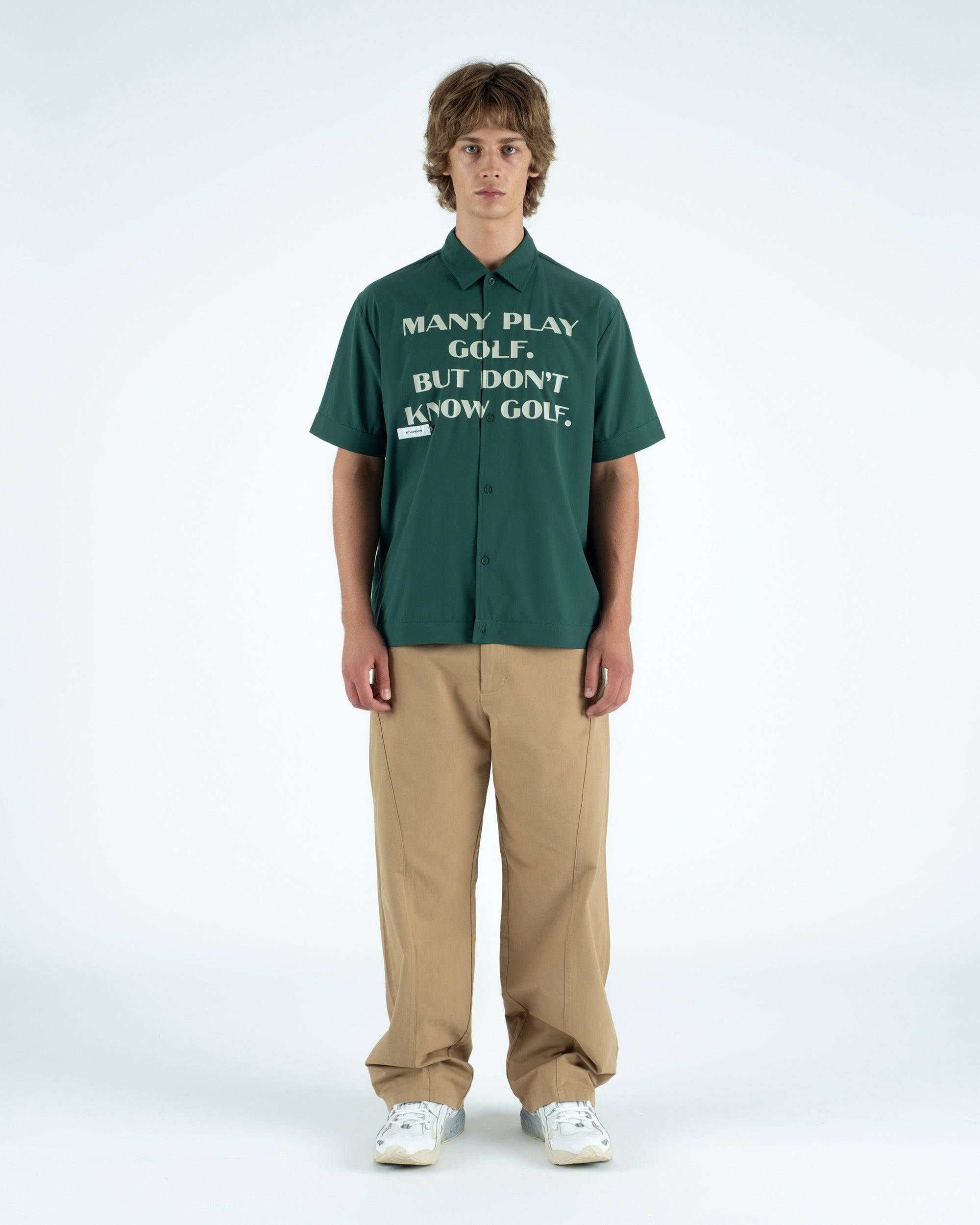 Educate S/S Poplin Button-Up Shirt - Students Golf