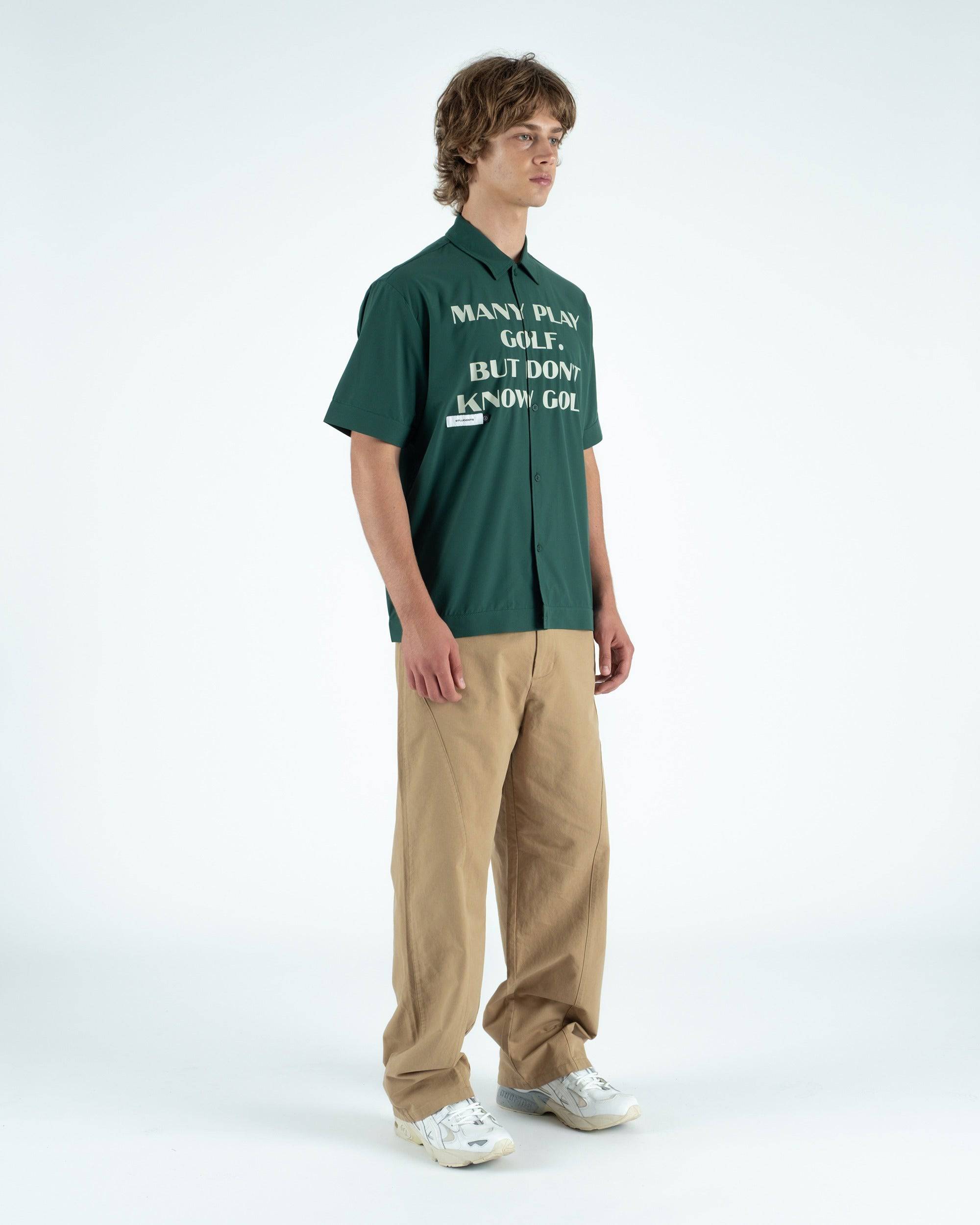 Educate S/S Poplin Button-Up Shirt - Students Golf