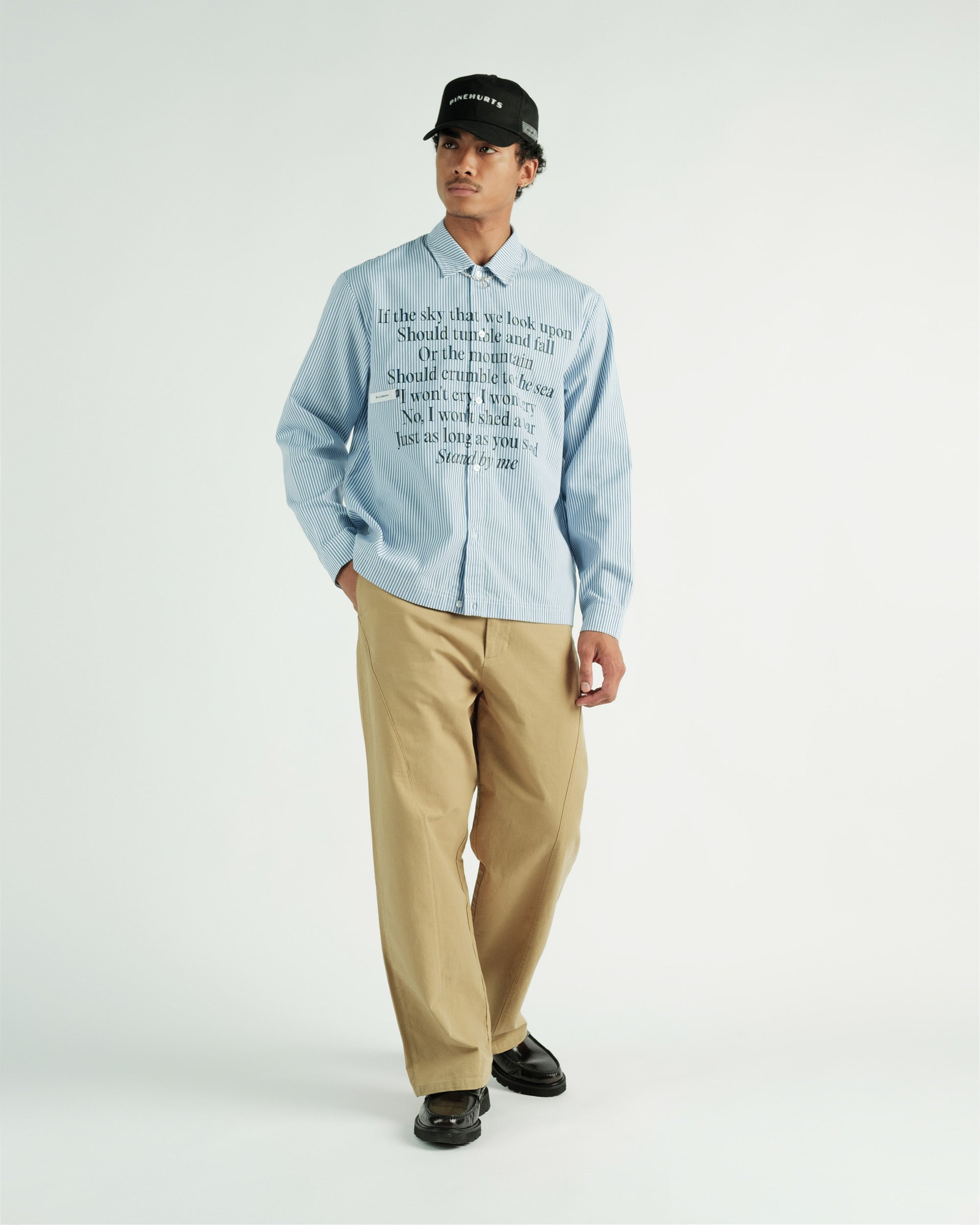 Students Golf - Riverton L/S Stripe Button-Up
