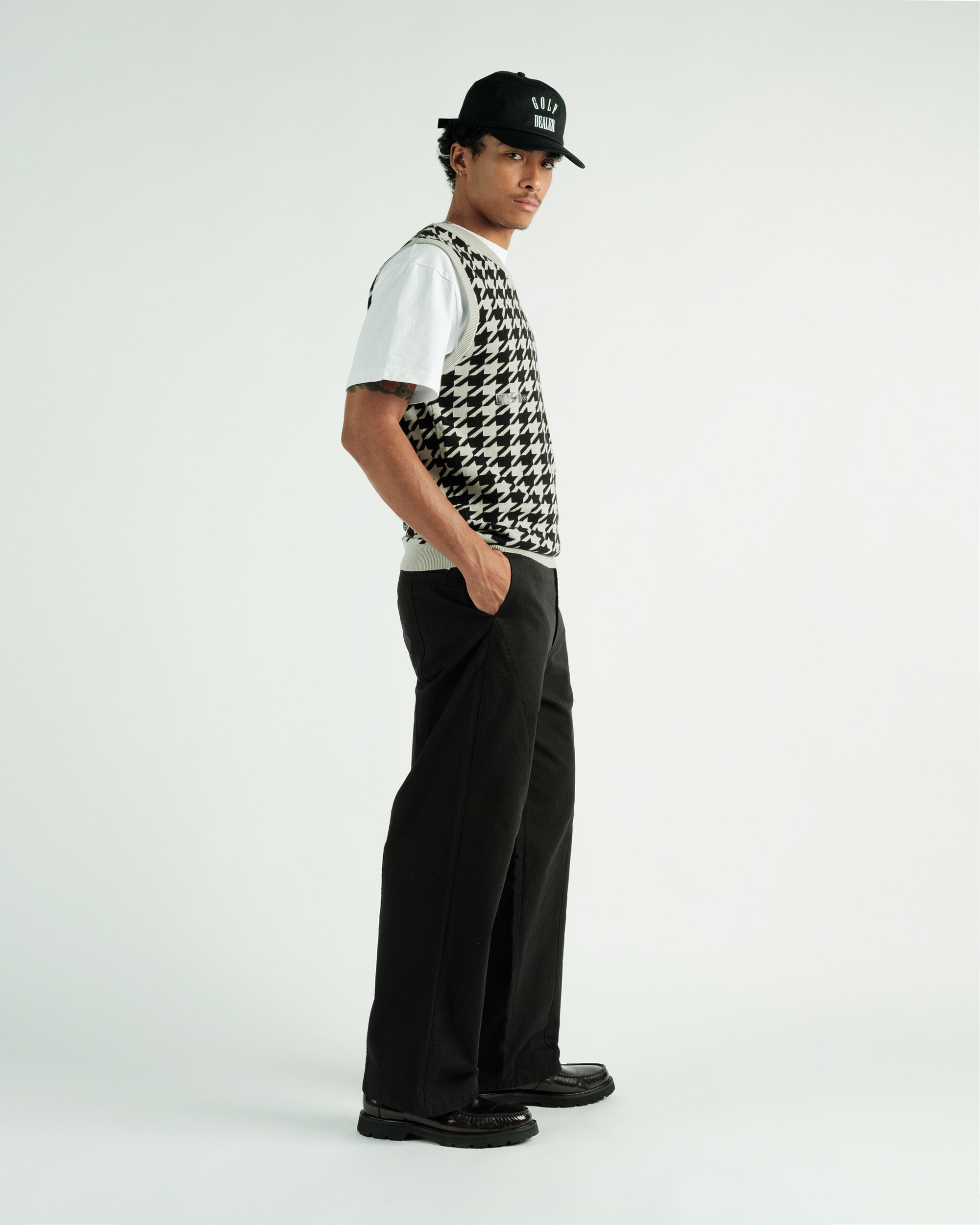 Students Golf - Layne Houndstooth Sweater Vest