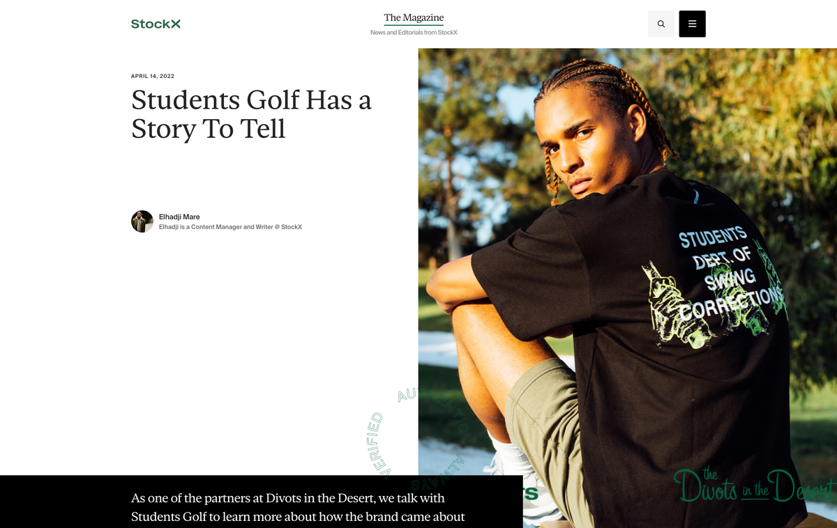 Students Golf x StockX Collaboration!