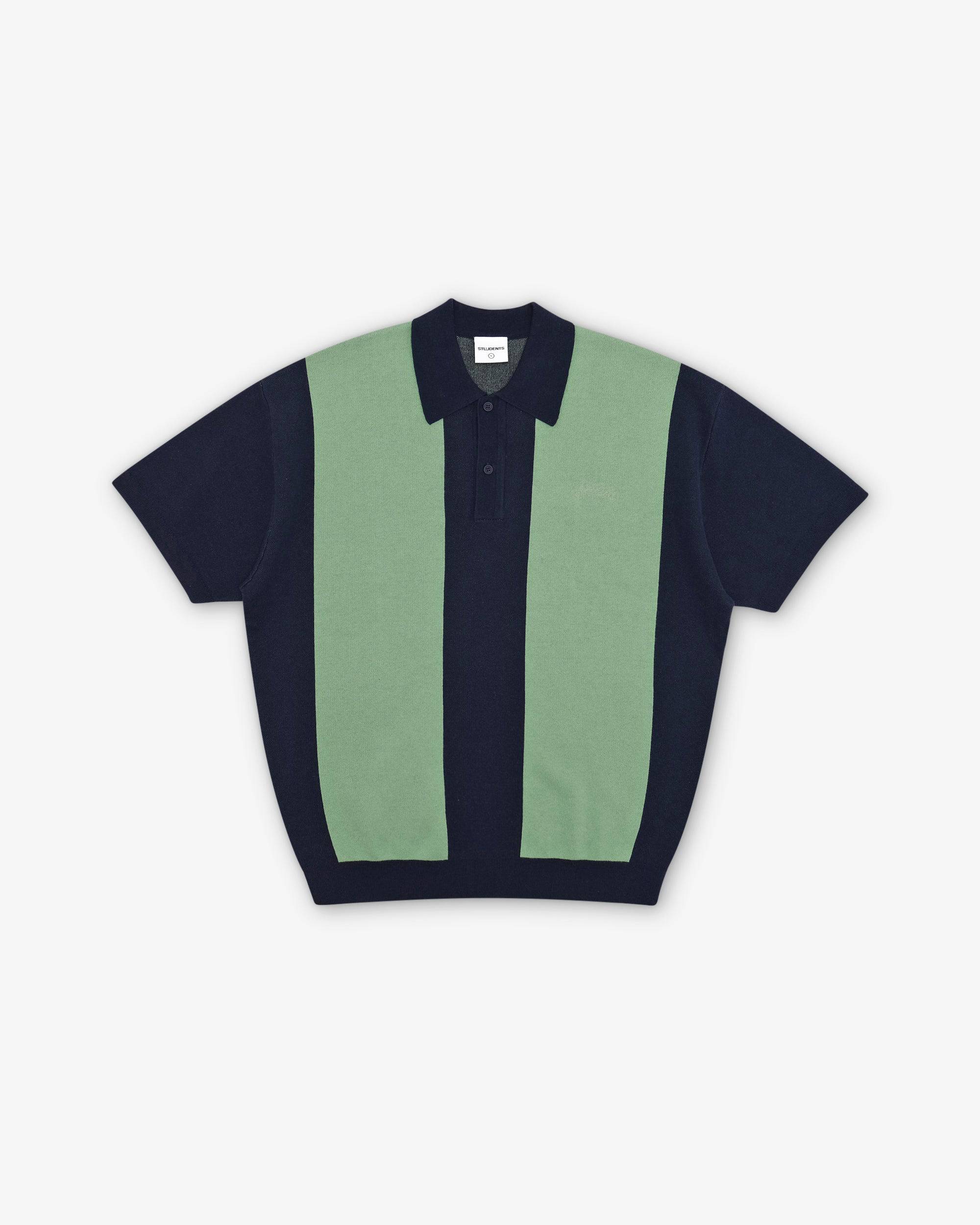 Browne Knit Polo Sweater in navy - front view