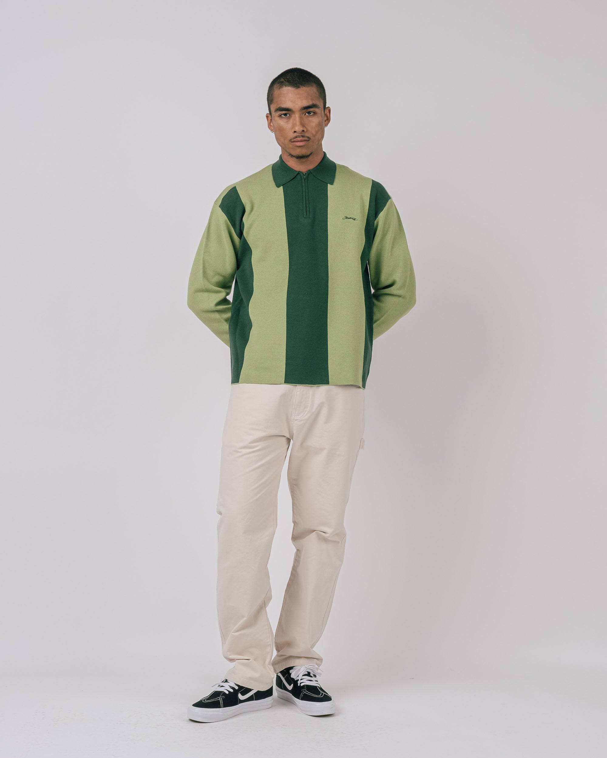 Kenway L/S Knit Polo Sweater - Students Golf