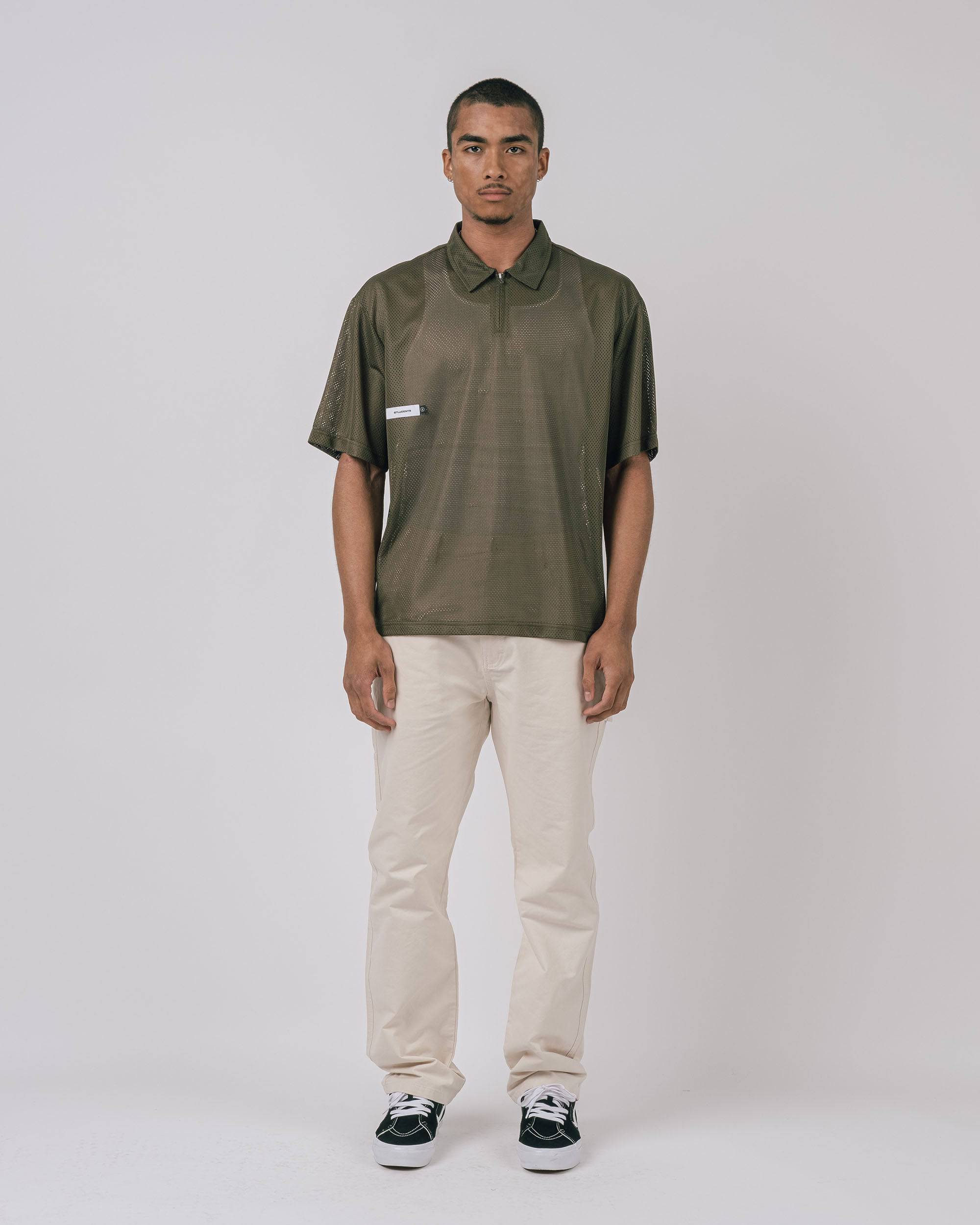 Course Marshal S/S Mesh Zip Polo - Students Golf