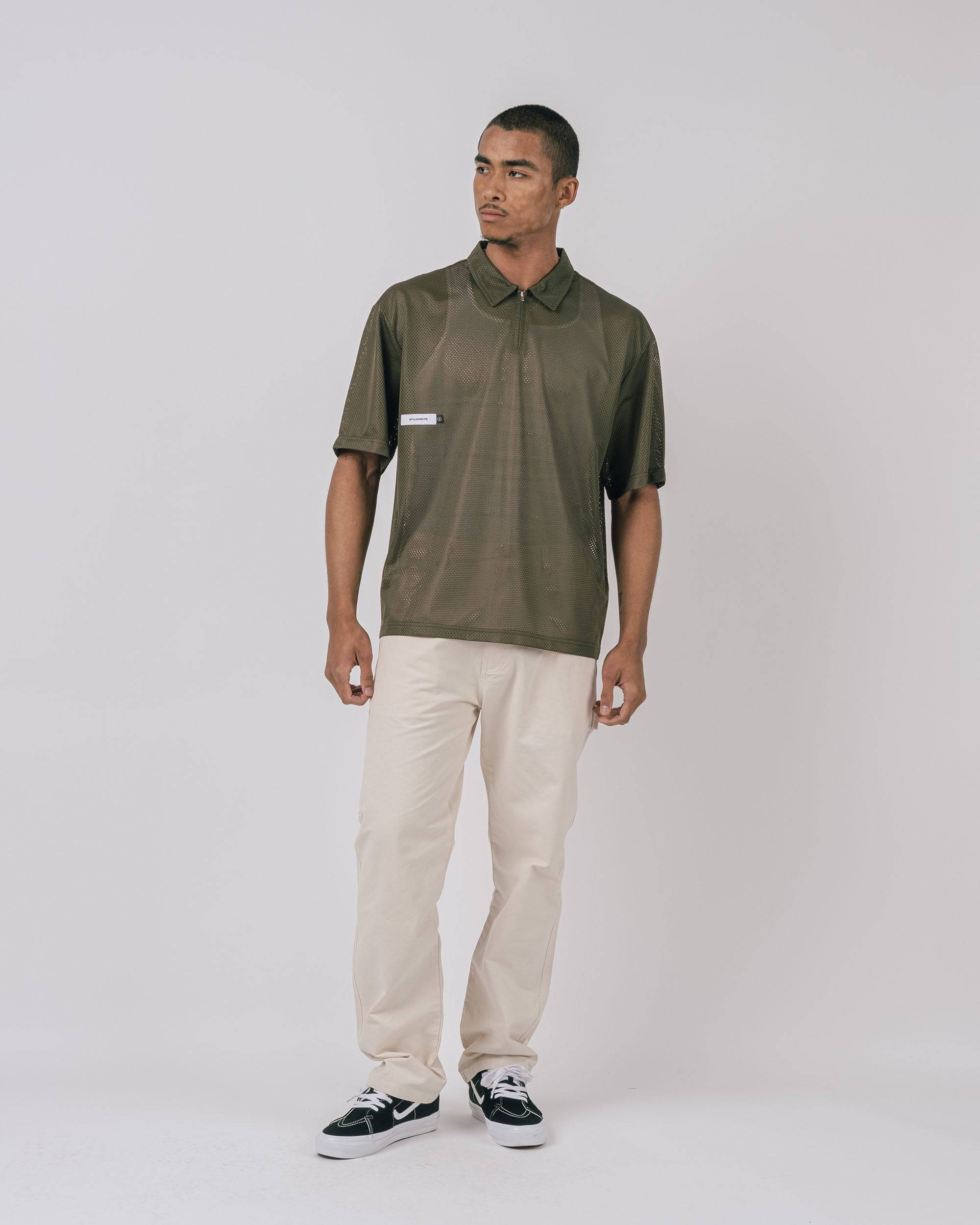 Course Marshal S/S Mesh Zip Polo - Students Golf