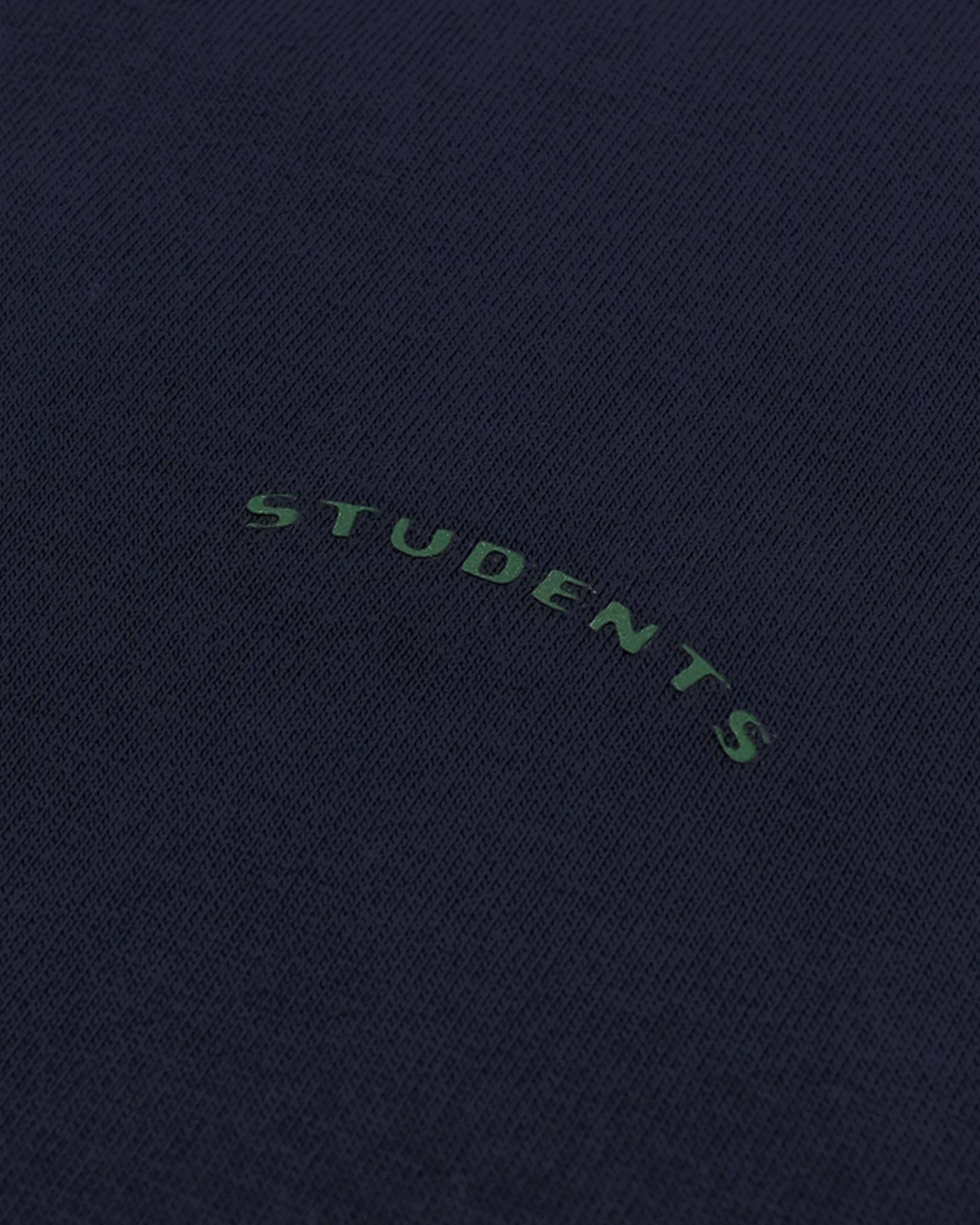 Assistant Jersey Zip Polo Shirt in navy - front view