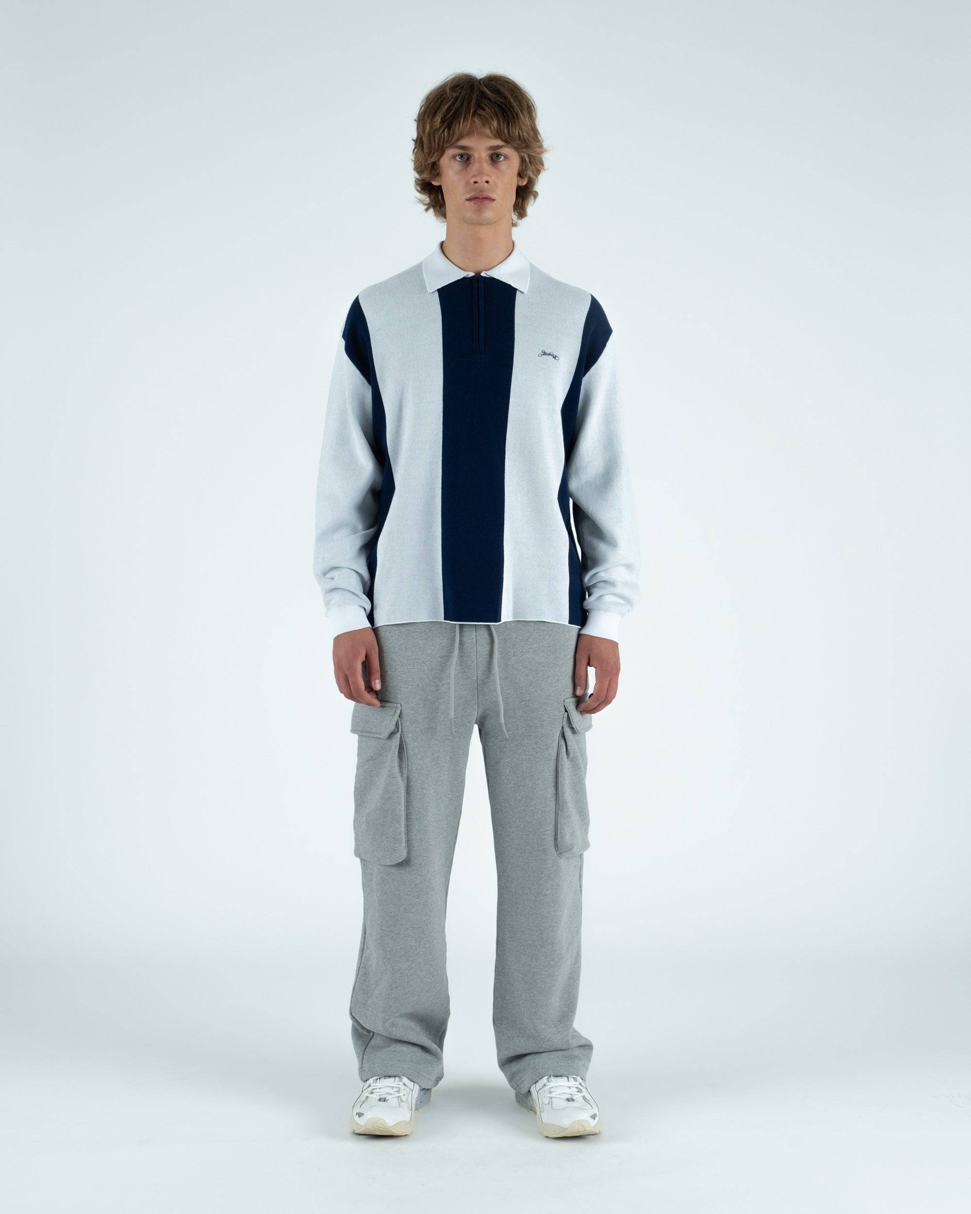 Gibson Knitted L/S Sweater Polo - Students Golf