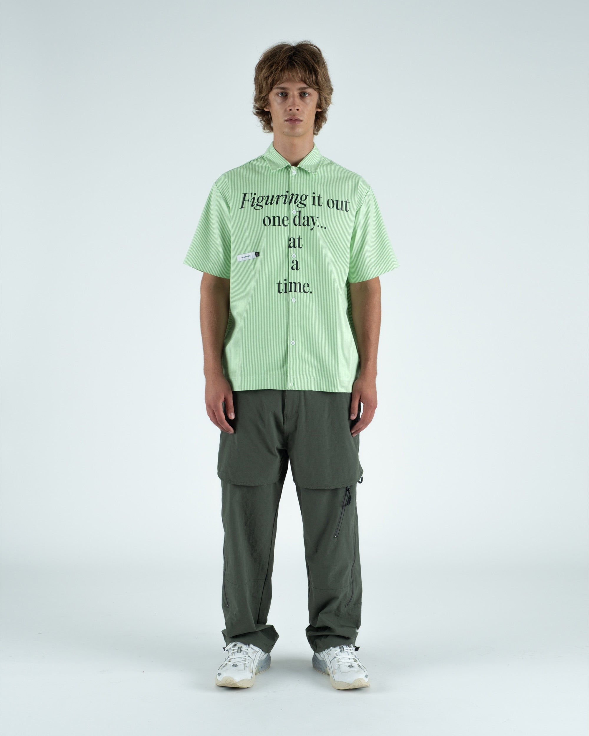 Reymon S/S Stripe Oxford Button-Up Shirt - Students Golf