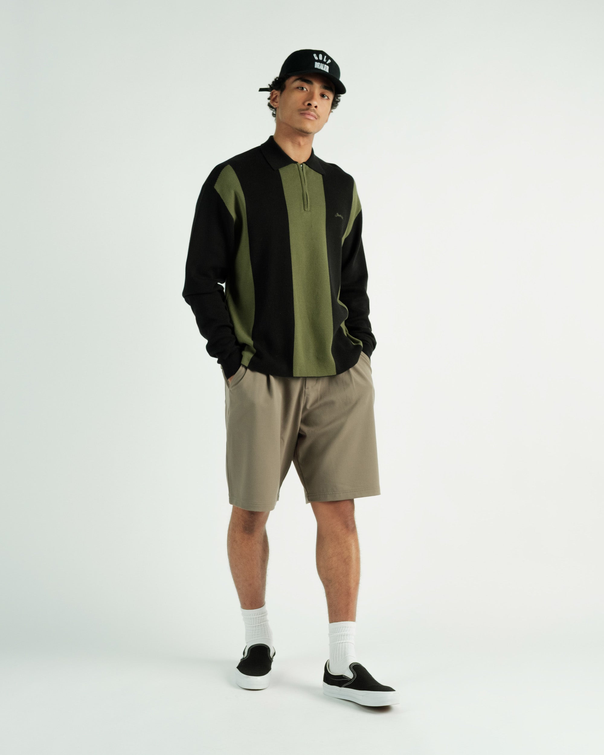 Students Golf - Gibson Knitted L/S Sweater Polo