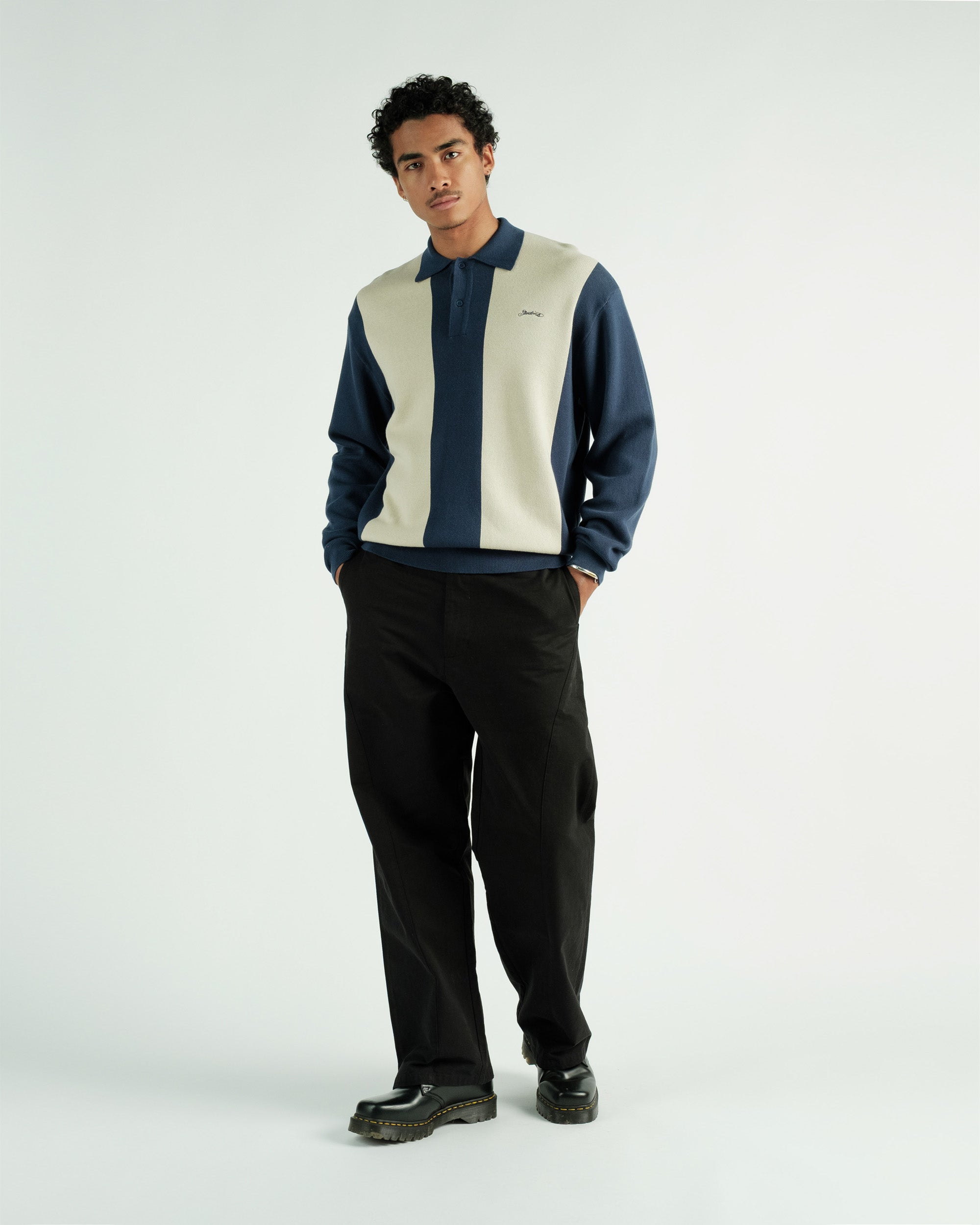 Students Golf - Evans Knitted L/S Polo Sweater