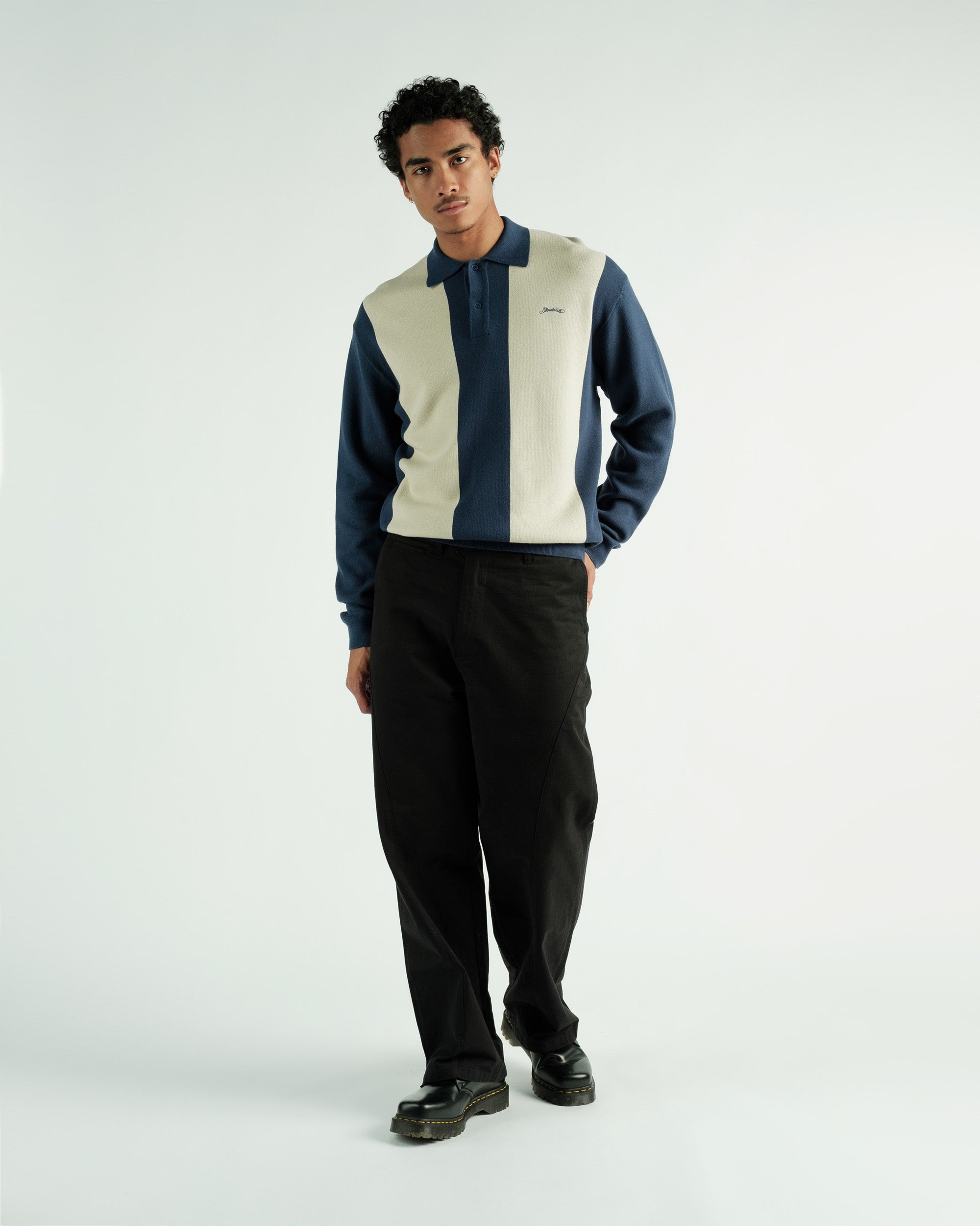 Students Golf - Evans Knitted L/S Polo Sweater