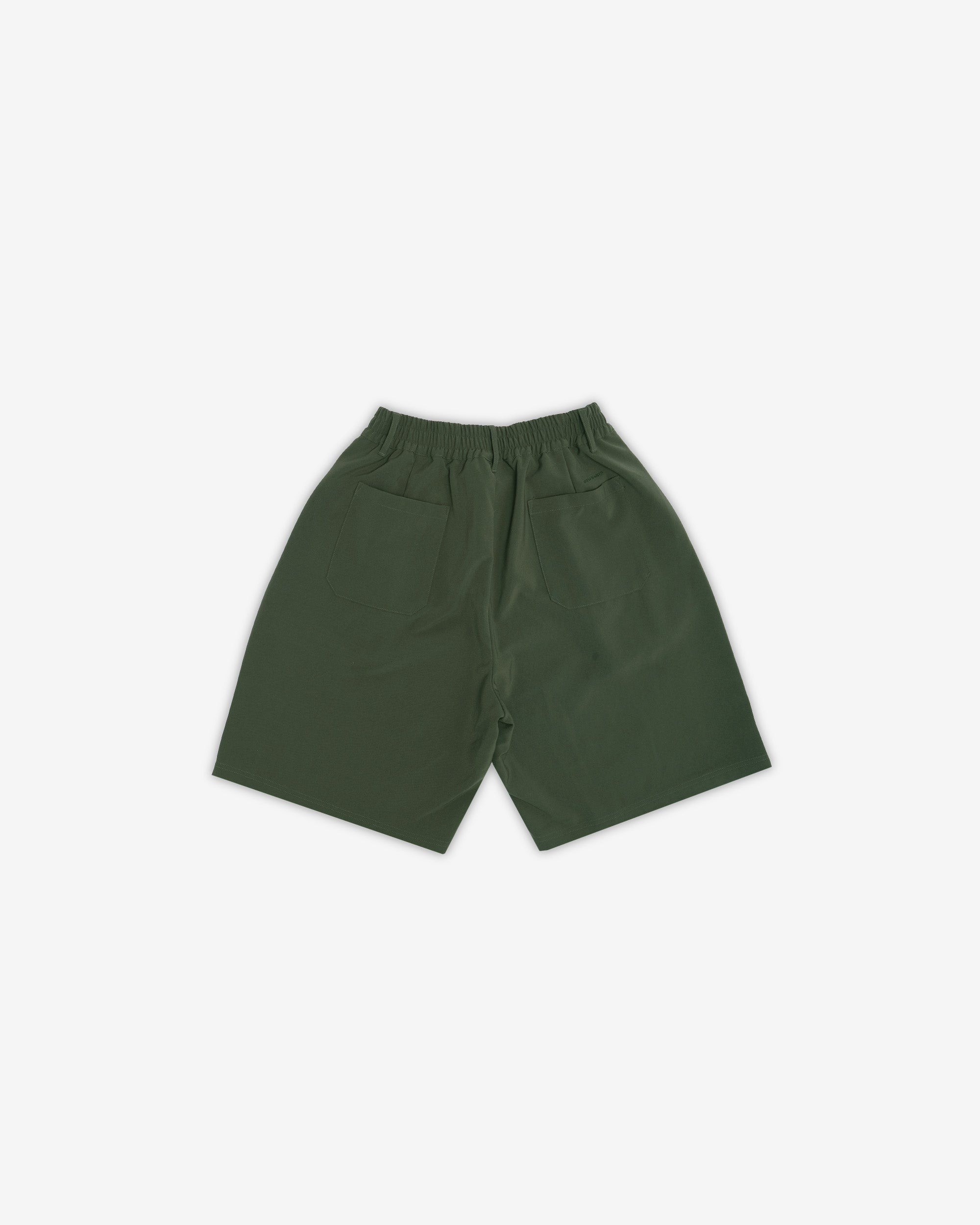 Green shorts on a white background