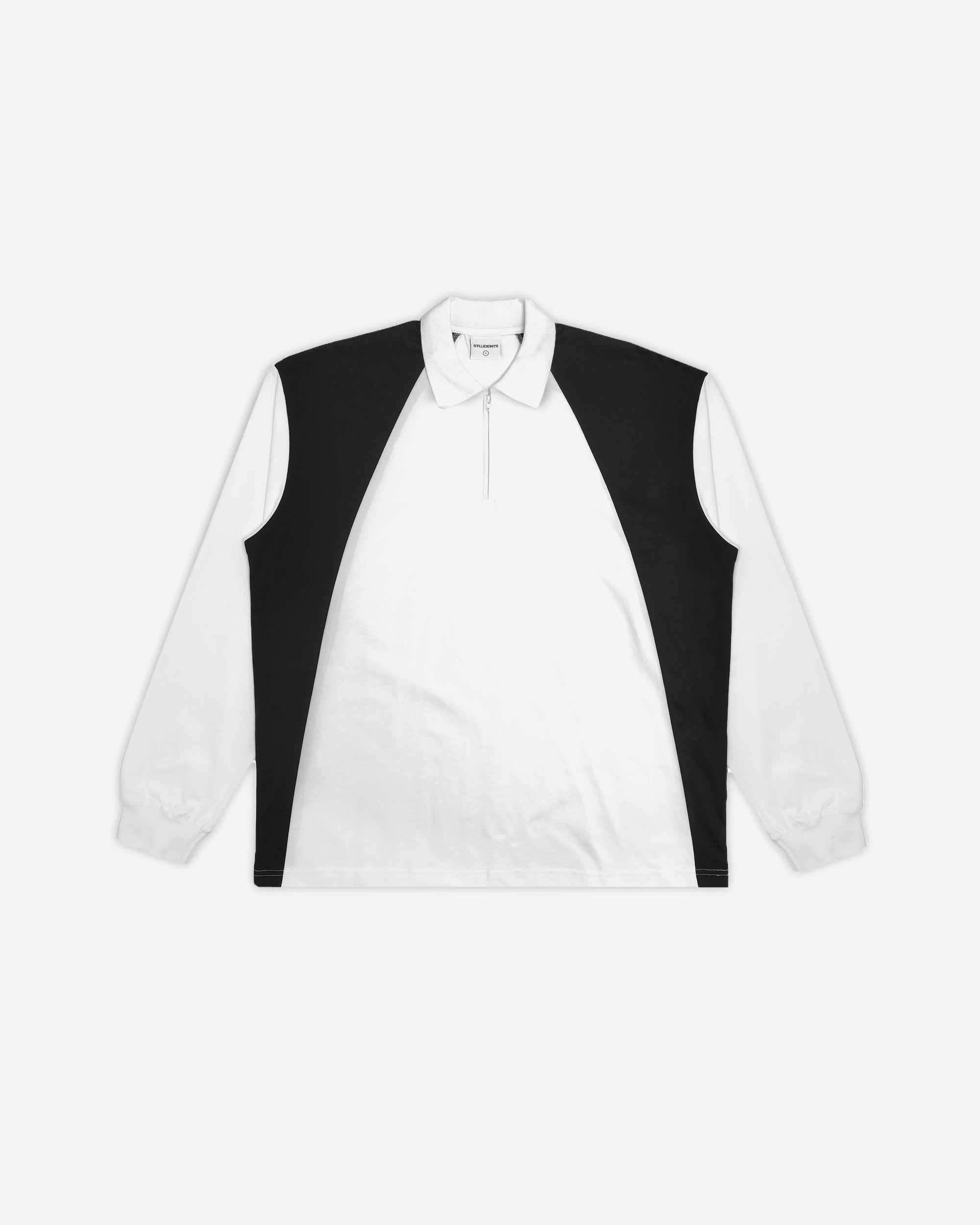 White shirt with black vest on a white background