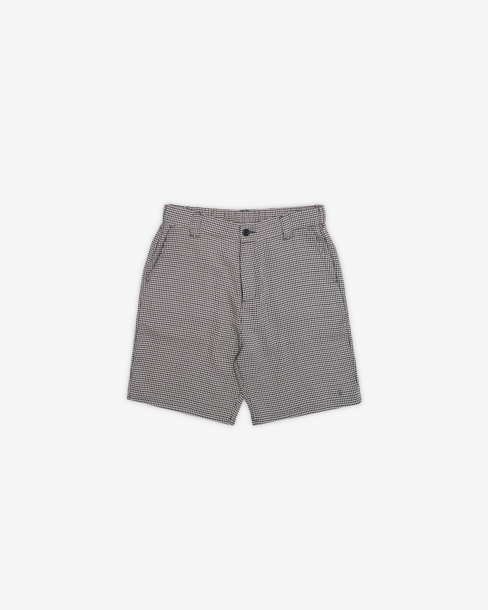 Checkered shorts on a white background