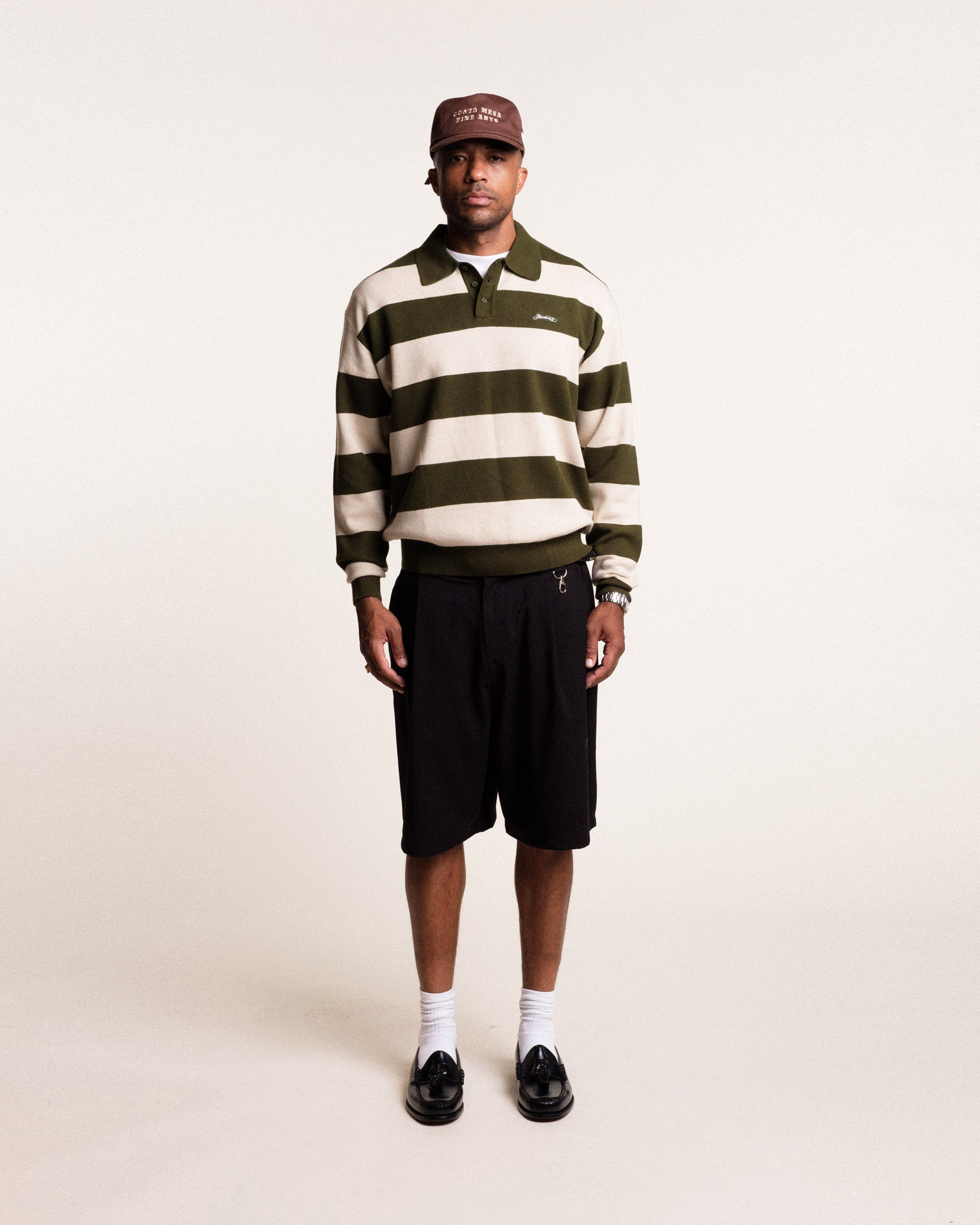 Whittier Knit LS Polo Sweater