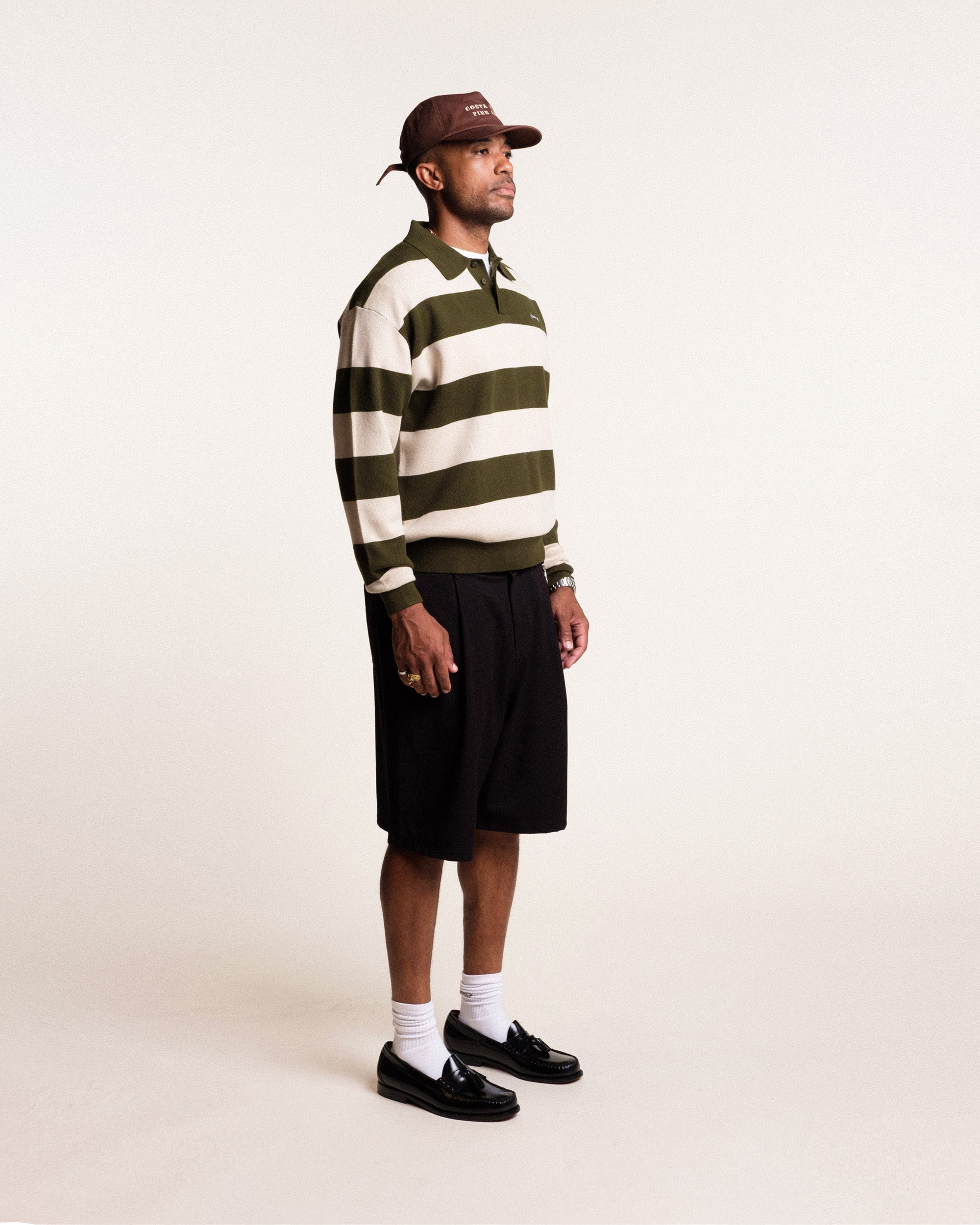 Whittier Knit LS Polo Sweater