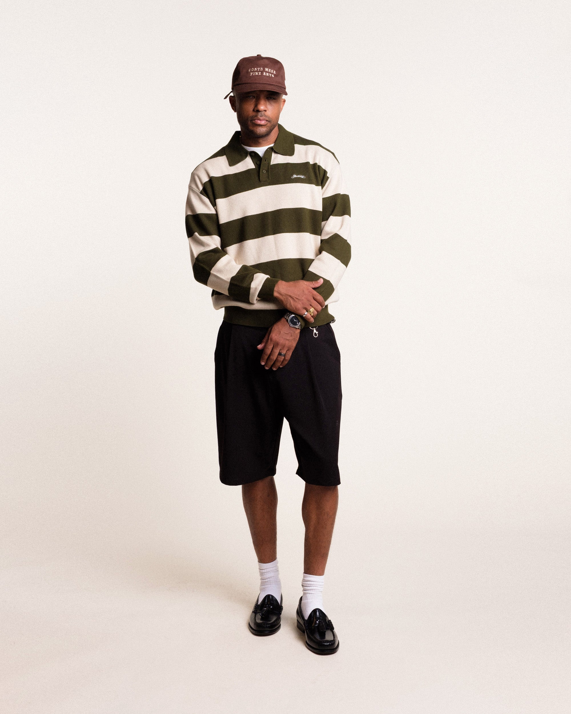 Whittier Knit LS Polo Sweater